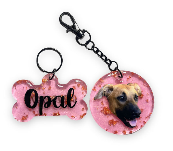 Personalised Key Ring/ Charm with Your Dogs Face